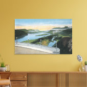 Columbia River Gorge Uitzicht uit Crown Point, Canvas Afdruk (Insitu (Woonkamer))