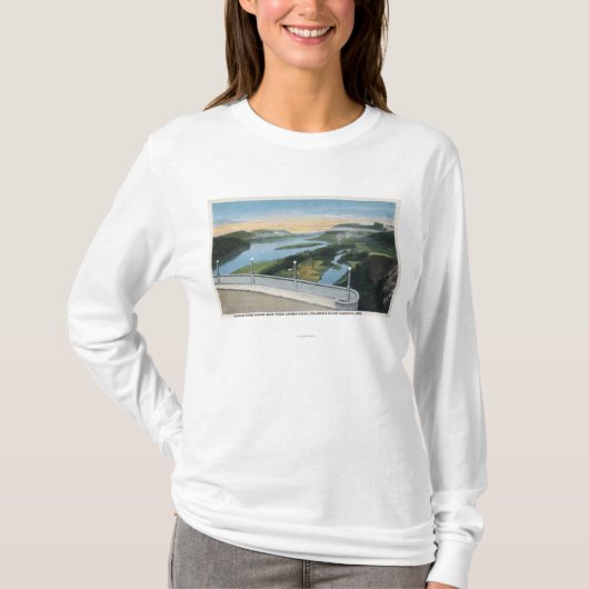 Columbia River Gorge Uitzicht uit Crown Point, T-shirt (Voorkant)