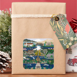 Columbia River Gorge Vierkante Sticker