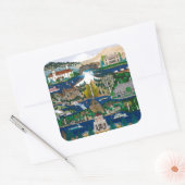 Columbia River Gorge Vierkante Sticker (Envelop)