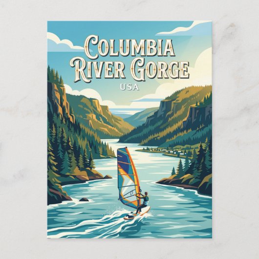 Columbia River Gorge VS Briefkaart (Voorkant)