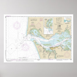 Columbia River Nautische Grafiek 18521 Poster