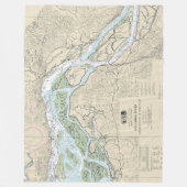 Columbia River Nautische Grafiek 18523 Fleece Deken (Voorkant)