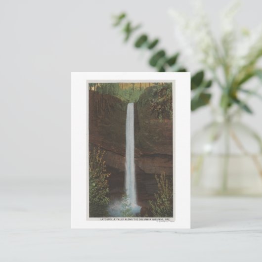 Columbia River, OR - Latourelle Herfst Uitzicht #3 Briefkaart (Staand voorkant)
