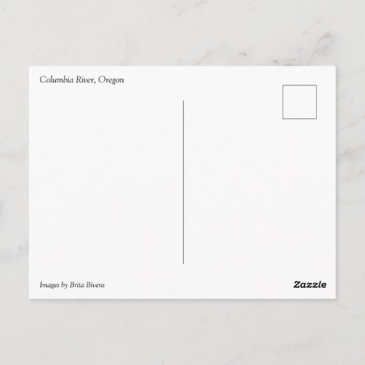 Columbia River, Oregon Briefkaart (Achterkant)