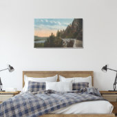 Columbia River, Oregon Canvas Afdruk (Insitu (Slaapkamer))