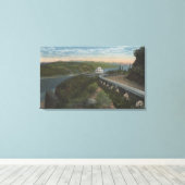 Columbia River, Oregon - Vista House Canvas Afdruk (Insitu (Houten vloer))