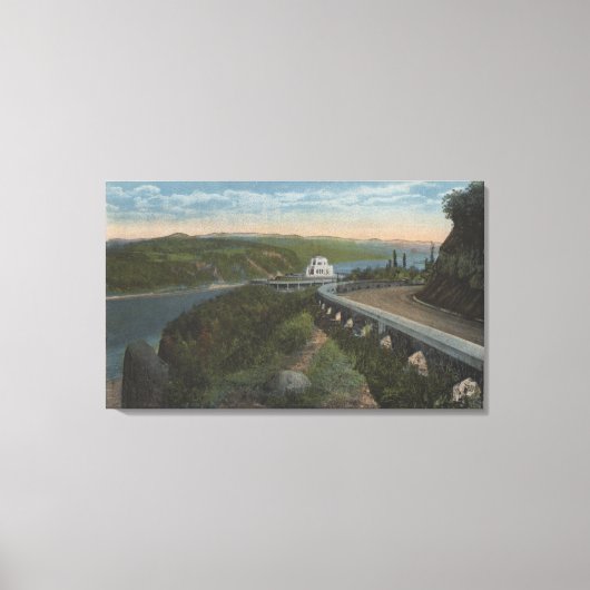 Columbia River, Oregon - Vista House Canvas Afdruk (Voorkant)