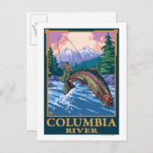 Columbia River, WashingtonFly Vist Scene Briefkaart (Voorkant / Achterkant)