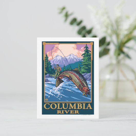 Columbia River, WashingtonFly Vist Scene Briefkaart (Staand voorkant)