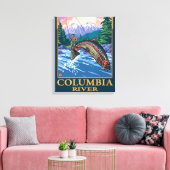 Columbia River, WashingtonFly Vist Scene Canvas Afdruk (Insitu (Woonkamer))