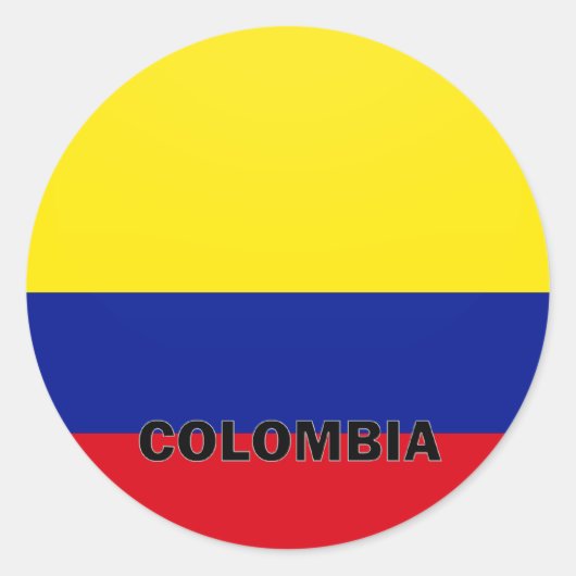 Columbia Roundel kwaliteitsvlag Ronde Sticker (Voorkant)