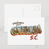 Columbia SC Briefkaart (Voorkant / Achterkant)