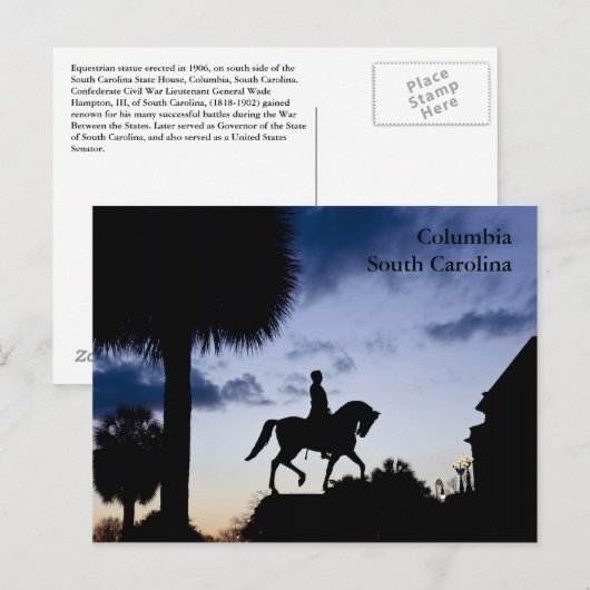 Columbia, SC Briefkaart (Voorkant / Achterkant)