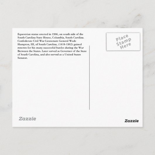 Columbia, SC Briefkaart (Achterkant)