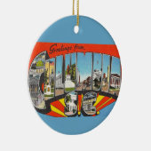 Columbia SC Groet Keramisch Ornament (Rechts)