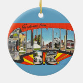 Columbia SC Groet Keramisch Ornament (Achterkant)