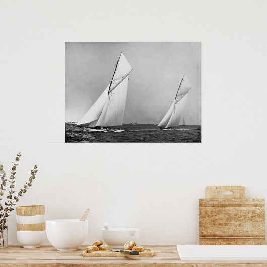 Columbia & Shamrock 1898 Poster (Keuken)