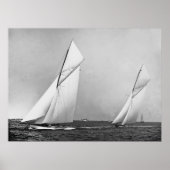 Columbia & Shamrock 1898 Poster (Voorkant)