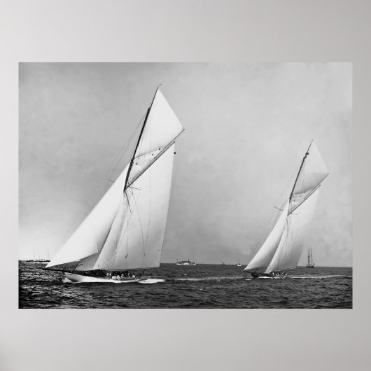 Columbia & Shamrock 1898 Poster (Voorkant)