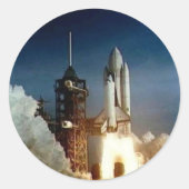 Columbia Shuttle Start Ronde Sticker (Voorkant)