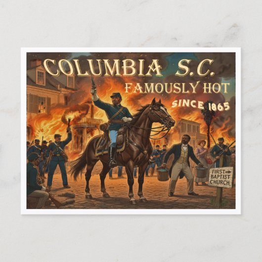 Columbia South Carolina, Berucht Heet Briefkaart (Voorkant)