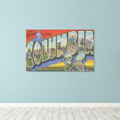 Columbia, South Carolina - Grote letterscènes Canvas Afdruk (Insitu (Houten vloer))