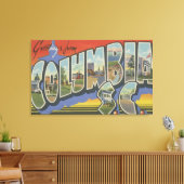 Columbia, South Carolina - Grote letterscènes Canvas Afdruk (Insitu (Woonkamer))