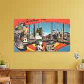 Columbia, South Carolina - Large Letter Scenes 2 Canvas Afdruk (Insitu (Woonkamer))