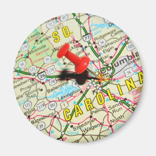 Columbia, South Carolina Magneet (Voorkant)