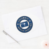 Columbia South Carolina Ovale Sticker (Envelop)