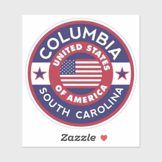 COLUMBIA, South Carolina Sticker (Vel)