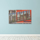 Columbia, Tennessee - Grote letterscènes Canvas Afdruk (Insitu (Houten vloer))