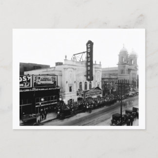 Columbia Theater, openingsavond Feestdagenkaart