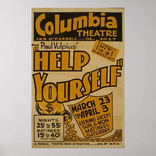 Columbia Theater Vintage Poster (Voorkant)