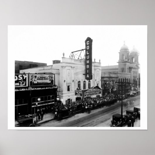 Columbia Theatre, openingsavond (Matte Print) Poster (Voorkant)