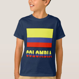 Columbia Vlag en Naam Grens T-shirt