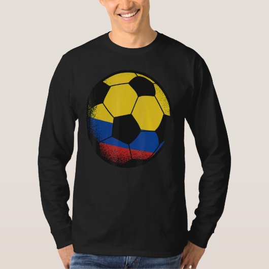 Columbia Voetbal Colombiaanse vlagsport Enthusi T-shirt (Voorkant)