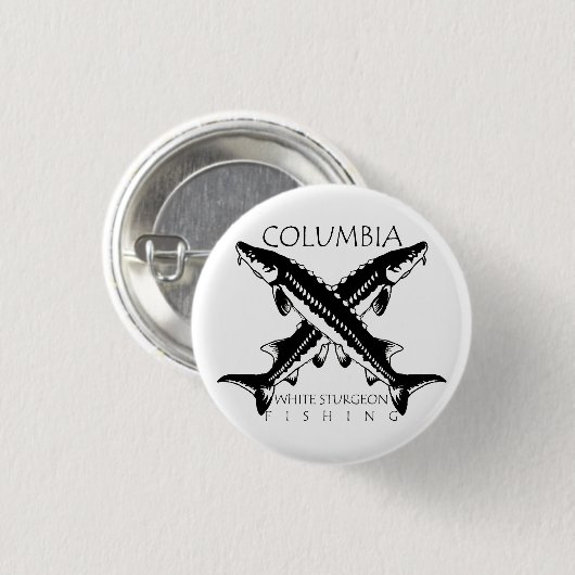 Columbia-White Sturgeon Vissende-Mini Button (Voorkant /achterkant)