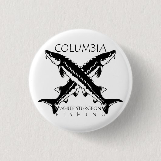 Columbia-White Sturgeon Vissende-Mini Button (Voorkant)