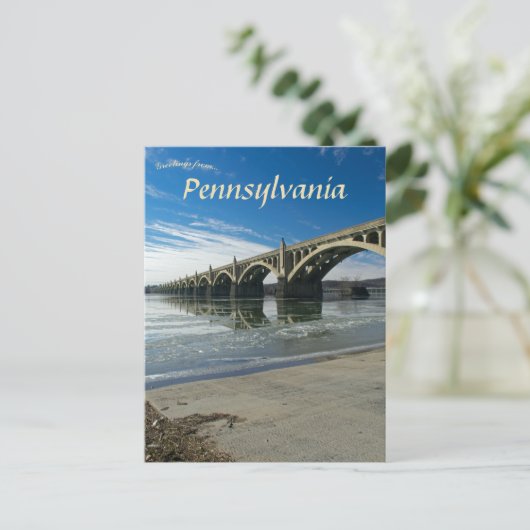 Columbia Wrightsville Bridge, Pennsylvania Briefkaart (Staand voorkant)