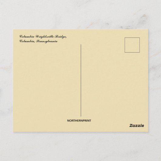 Columbia Wrightsville Bridge, Pennsylvania Briefkaart (Achterkant)