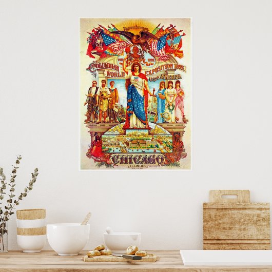 Columbiaanse expositie - Afdrukken Poster (Keuken)