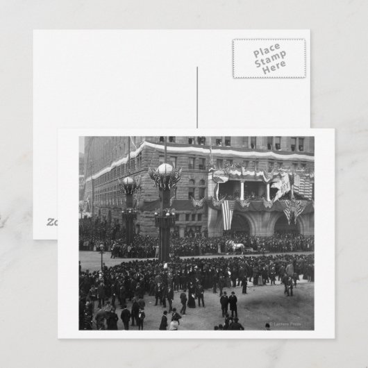 Columbiaanse parade-formatie op Lake Front Chicago Briefkaart (Voorkant / Achterkant)