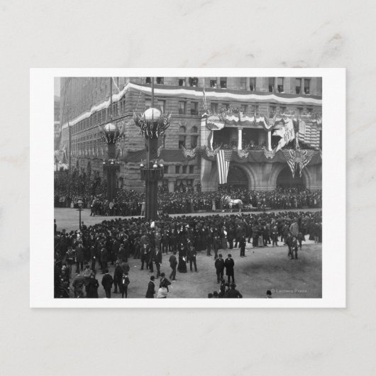 Columbiaanse parade-formatie op Lake Front Chicago Briefkaart (Voorkant)