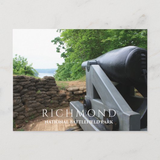 Columbiad Cannon, Drewry's Bluff, Richmond, VA Briefkaart (Voorkant)