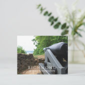 Columbiad Cannon, Drewry's Bluff, Richmond, VA Briefkaart (Staand voorkant)