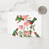 Columbian Humming door John James Audubon Notitiekaartje (Voorkant / Achterkant in situ)