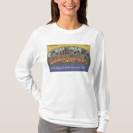 Columbiana, Ohio - Grote letterscènes T-shirt (Voorkant)