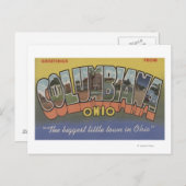 Columbiana, Ohio - Grote lettertjes Briefkaart (Voorkant / Achterkant)